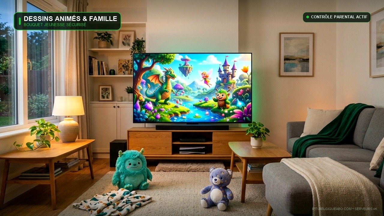 IPTV Enfants en Belgique : Dessins Animés & Programmes Jeunesse Sécurisés (2026) - IPTV Belgique 4K