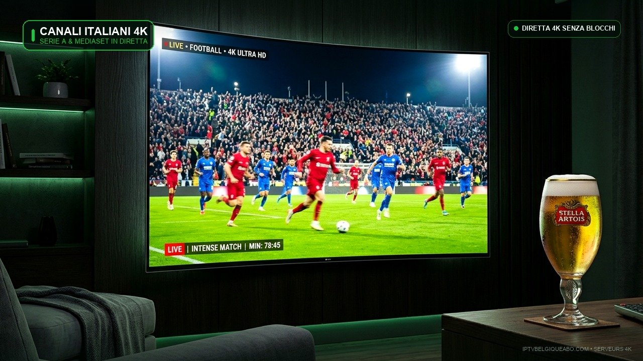 IPTV Italien en Belgique : Canali Italiani in Diretta 4K (2026) - IPTV Belgique 4K