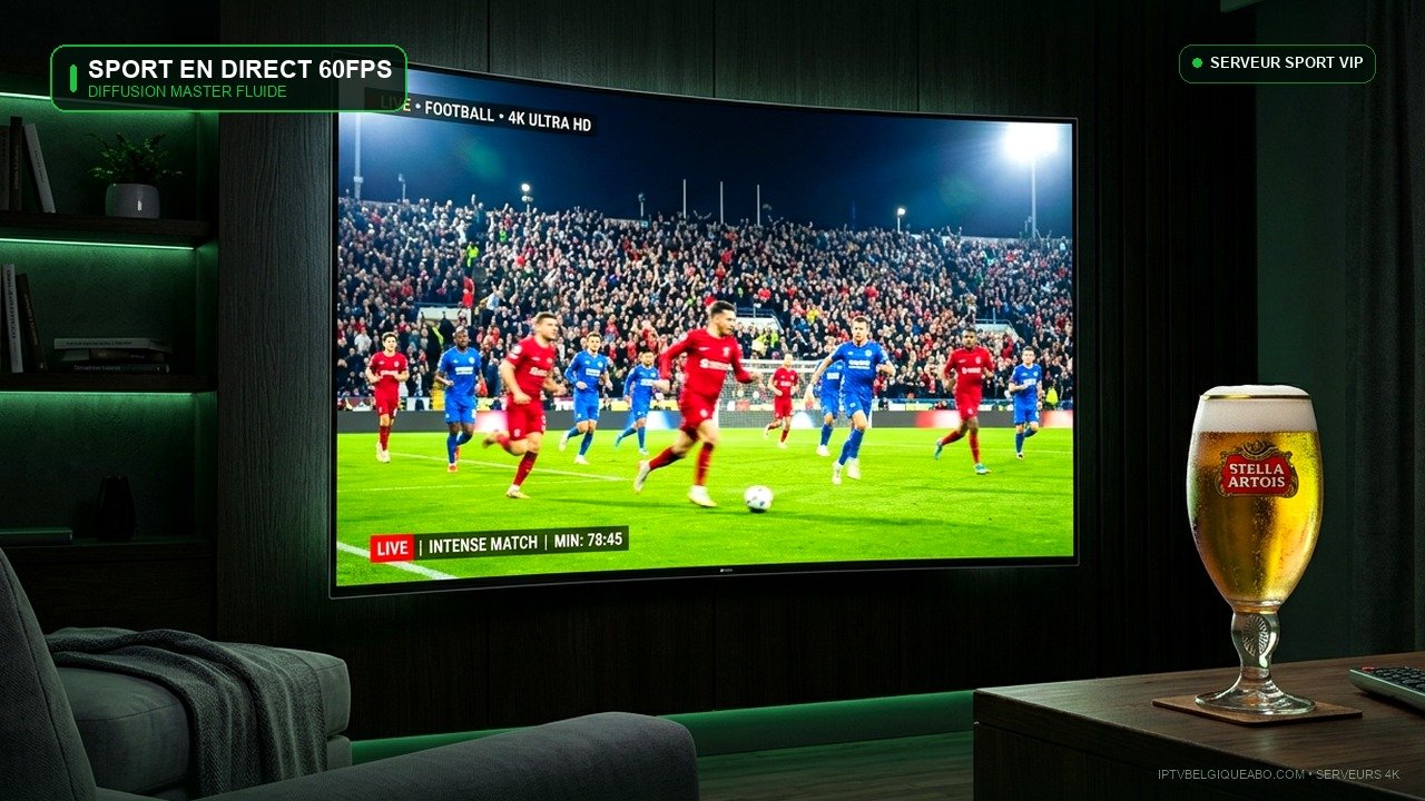 IPTV Sport en Belgique : Matchs & Compétitions en Direct sans Coupure (2026) - IPTV Belgique 4K