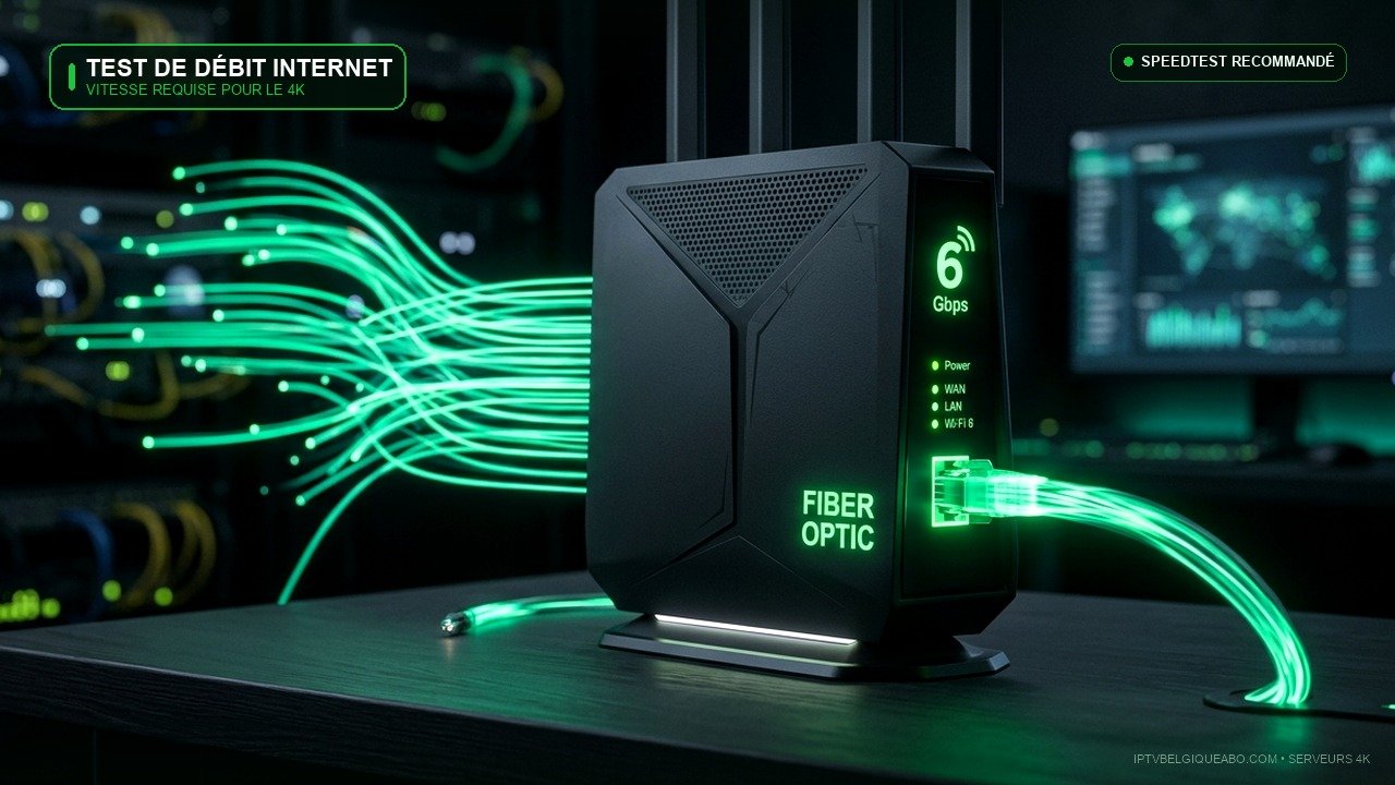 Quel Débit Internet pour l'IPTV en Belgique ? (Fibre, VDSL & 4K en 2026) - IPTV Belgique 4K